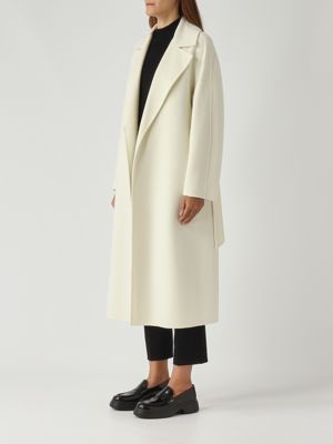 3. Cles Damenmantel aus Wolle, Kaschmir und Seide mit zwei Falten Creme Max Mara Studio 2516011031650