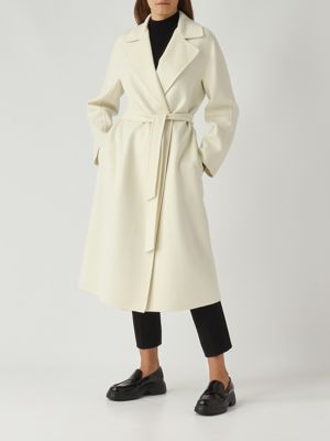 2. Cles Damenmantel aus Wolle, Kaschmir und Seide mit zwei Falten Creme Max Mara Studio 2516011031650