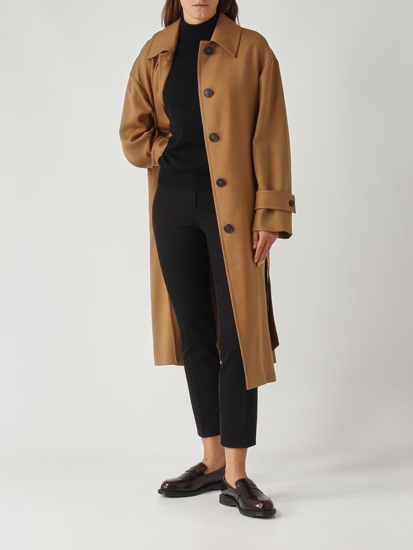 Max Mara Studio Ilde cotton-blend coat for women - Caramel