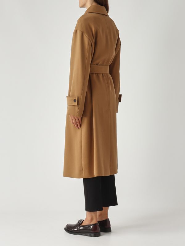 Max Mara Studio Ilde cotton-blend coat for women - Caramel