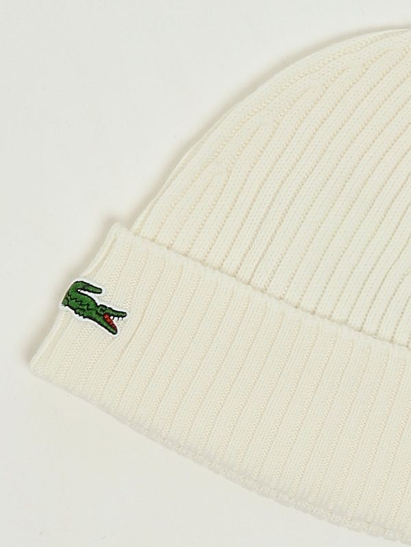 3. Gorro de lana para hombre Blanco Lacoste rb0001