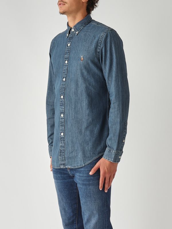 3. Camisa para hombre de algodón Oxford Denim Polo Ralph Lauren 710548539