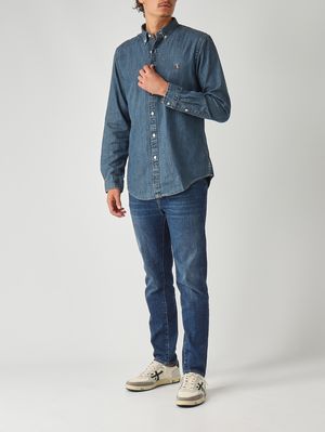 2. Camisa para hombre de algodón Oxford Denim
