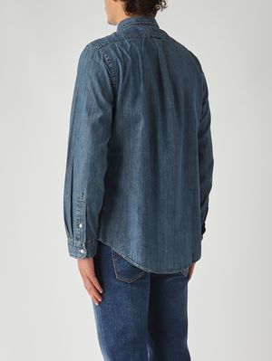 4. Camisa para hombre de algodón Oxford Denim