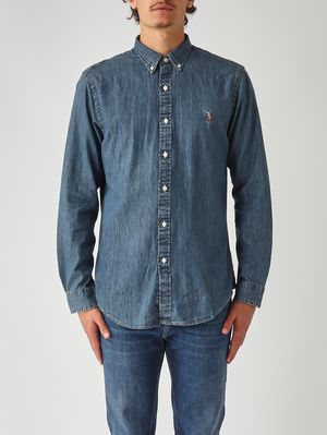 Herrenhemd aus Oxford-Baumwolle Jeansstoff Polo Ralph Lauren