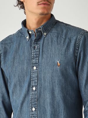 5. Camisa para hombre de algodón Oxford Denim