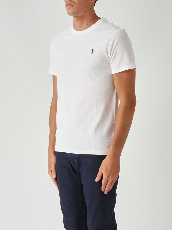 2. Custom slim fit cotton jersey T-shirt for men White Polo Ralph Lauren 710680785