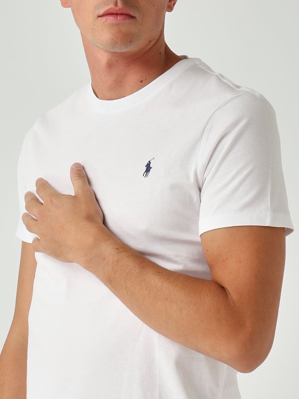 4. Custom slim fit cotton jersey T-shirt for men White Polo Ralph Lauren 710680785
