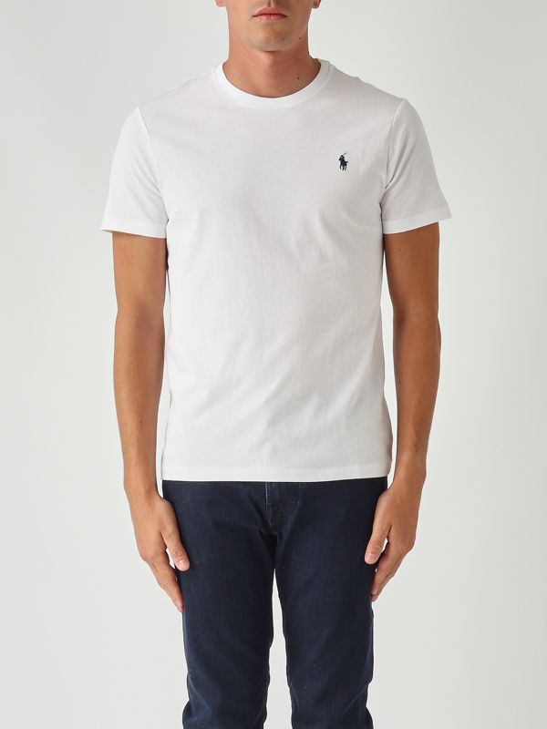 1. T-shirt uomo custom slim fit in jersey di cotone Bianco Polo Ralph Lauren 710680785