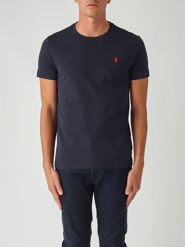 1. Herren-T-Shirt aus Baumwoll-Jersey in schmaler Passform Marine Polo Ralph Lauren 710680785