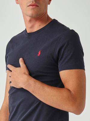 4. Herren-T-Shirt aus Baumwoll-Jersey in schmaler Passform Marine