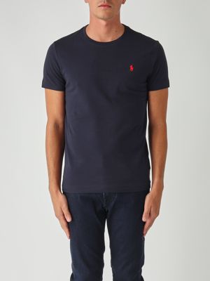 1. Herren-T-Shirt aus Baumwoll-Jersey in schmaler Passform Marine