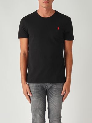 1. Custom slim fit cotton jersey T-shirt for men Black