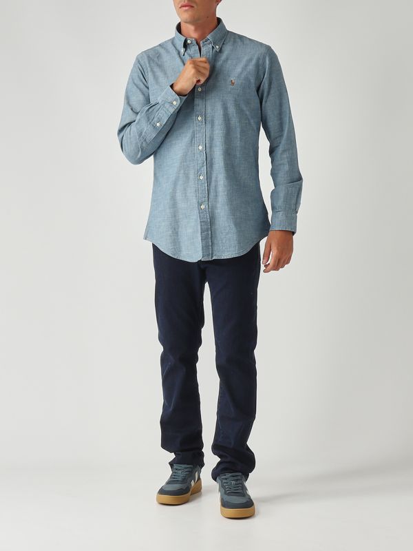 2. Custom fit chambray shirt for men Chambray Polo Ralph Lauren 710792042