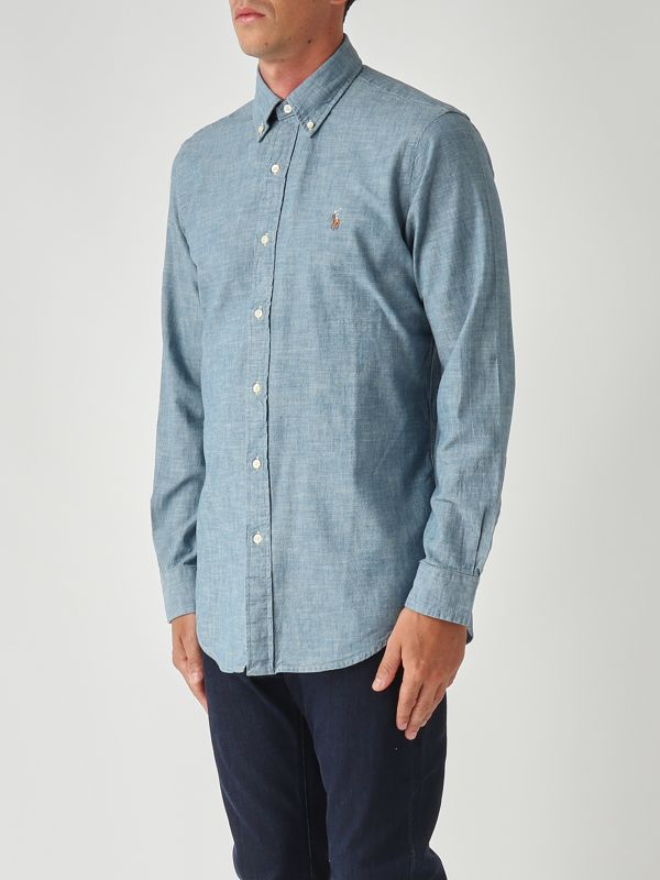 3. Custom fit chambray shirt for men Chambray Polo Ralph Lauren 710792042