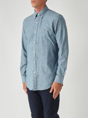 3. Custom fit chambray shirt for men Chambray
