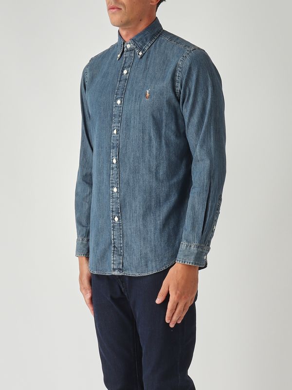 3. Camicia uomo custom fit in denim Denim Polo Ralph Lauren 710792043