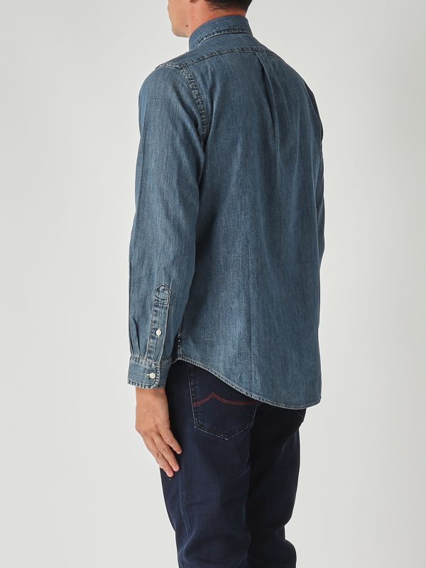 4. Camicia uomo custom fit in denim Denim Polo Ralph Lauren 710792043