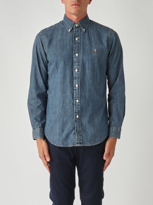 Maßgeschneidertes Denim-Hemd für Männer Denim Polo Ralph Lauren