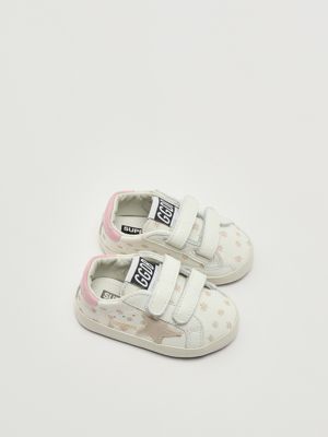 2. Baby School leather sneakers for baby girls White-Pink Golden Goose gif00166f007410