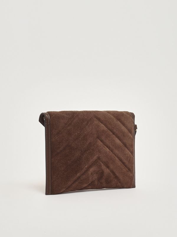 2. Flat Purse Handle suede mini bag for women Brown Pinko 104820a2jh