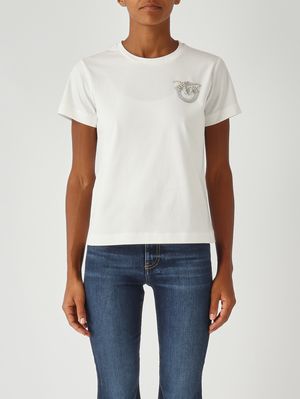 T-shirt Nambrone en coton pour femme Blanc Pinko