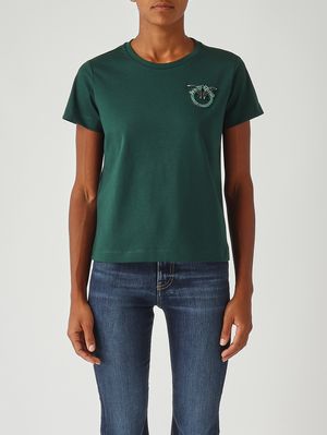 T-shirt Nambrone en coton pour femme Vert Pinko