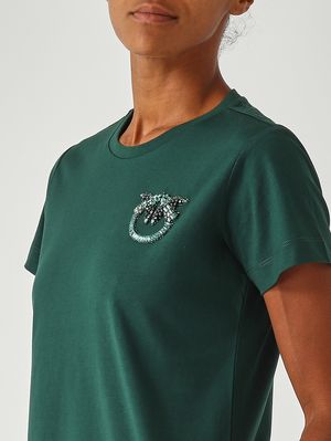 5. Nambrone cotton T-Shirt for women Green Pinko 103320a2rn