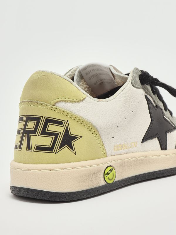 5. Ballstar nappa leather sneakers for boys White-Green Golden Goose gyf00439f007449