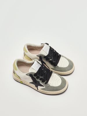 2. Ballstar nappa leather sneakers for boys White-Green