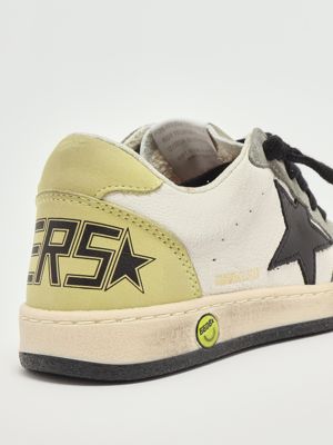 5. Ballstar nappa leather sneakers for boys White-Green
