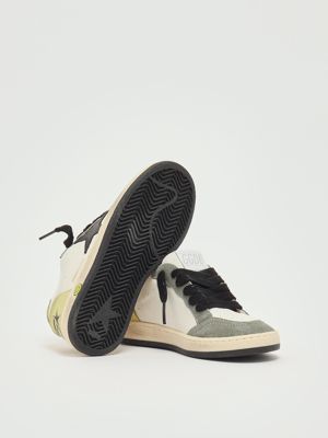 4. Ballstar nappa leather sneakers for boys White-Green
