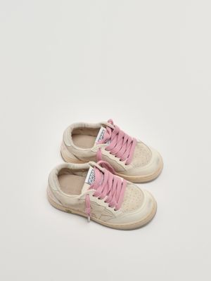 2. Ballstar suede sneakers for girls White-Pink Golden Goose gjf00439f007308