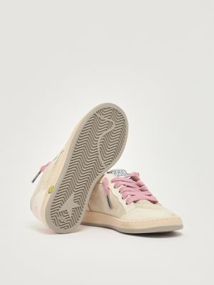 4. Sneakers Ballstar en daim pour fille Blanc-rose Golden Goose gyf00439f007308