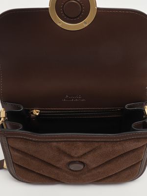 5. Love Box Bag für Frauen aus Wildleder Castano Pinko 104297a2jh