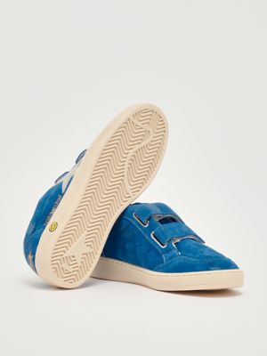 4. Sneakers Ballstar Strap en daim pour garçon Bleu ciel Golden Goose gtf00501f007447