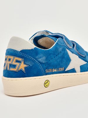 5. Sneakers Ballstar Strap en daim pour garçon Bleu ciel Golden Goose gtf00501f007447
