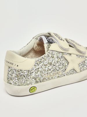 5. Old School Mädchen Leder Turnschuhe Platin Golden Goose gyf00111f005314