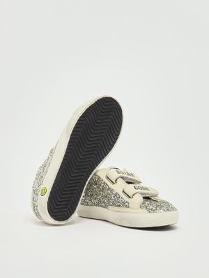 4. Old School Mädchen Leder Turnschuhe Platin Golden Goose gyf00111f005314