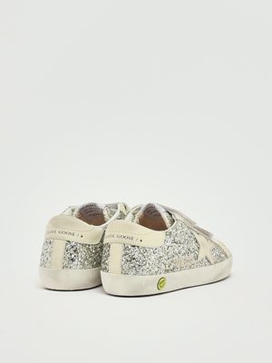 3. Old School Mädchen Leder Turnschuhe Platin Golden Goose gyf00111f005314