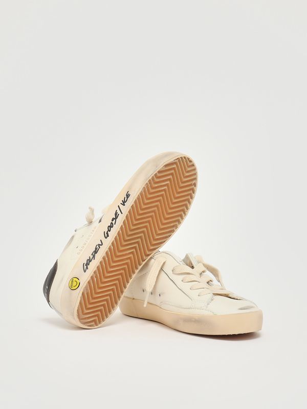 4. Zapatillas de niño Super Star de napa Blanco-Azul Golden Goose gyf00270f004340