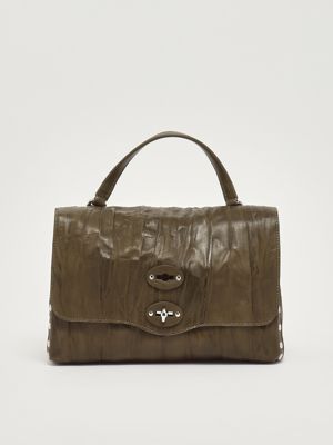 1. Postina Plissè S pleated leather bag for women Olive Zanellato 0680902090000 s