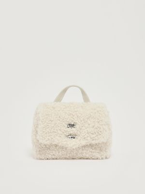 Borsa donna Postina Dolly Baby in lana merino Bianco Latte Zanellato