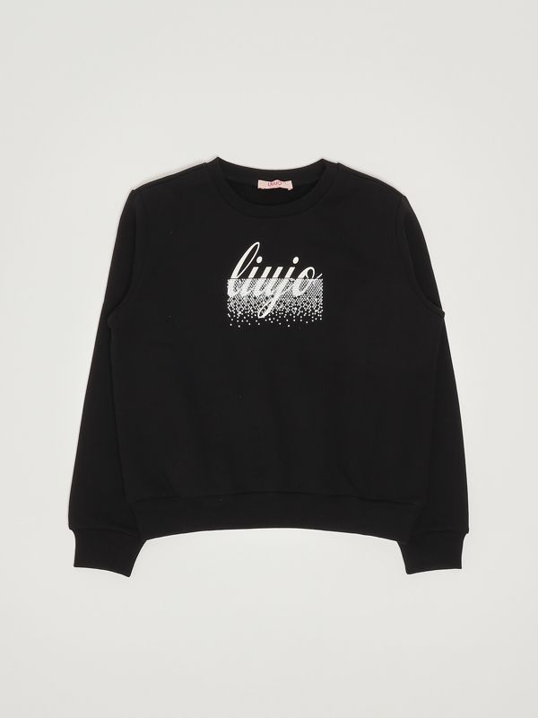 1. Sweat fille en mélange de coton Noir Liu Jo gf5001f0326