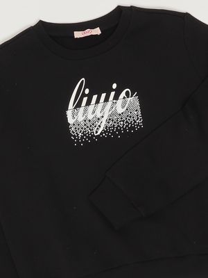 3. Sweat fille en mélange de coton Noir Liu Jo gf5001f0326