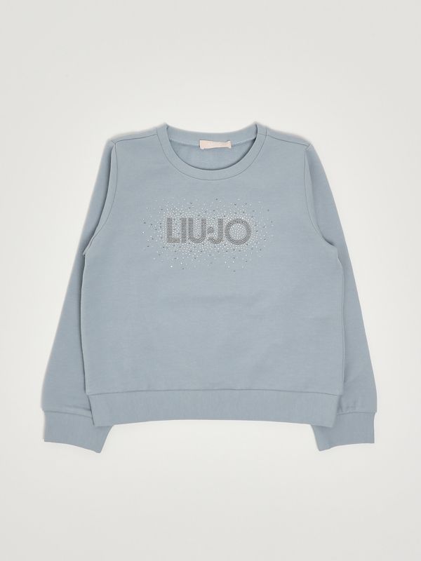 1. Girls' sweatshirt in stretch cotton Blue Liu Jo kf5001f0724