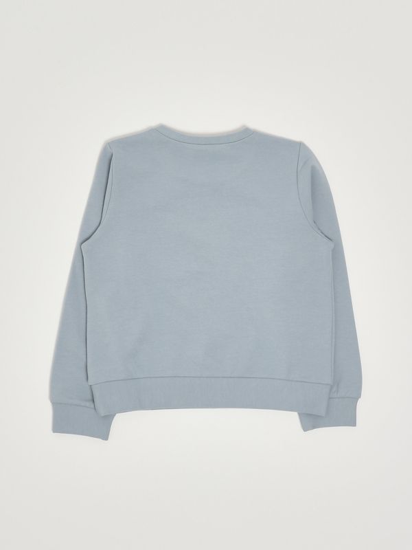 2. Girls' sweatshirt in stretch cotton Blue Liu Jo kf5001f0724