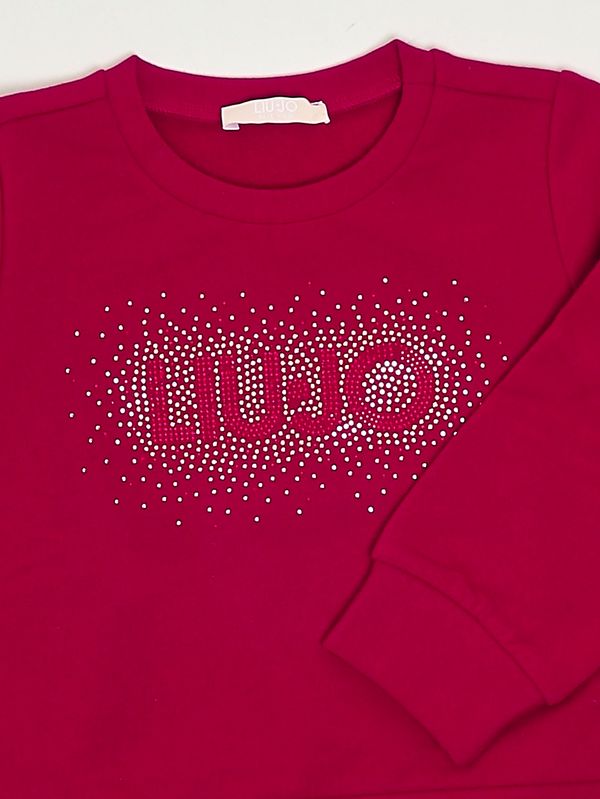 3. Girls' sweatshirt in stretch cotton Red Liu Jo kf5001f0724
