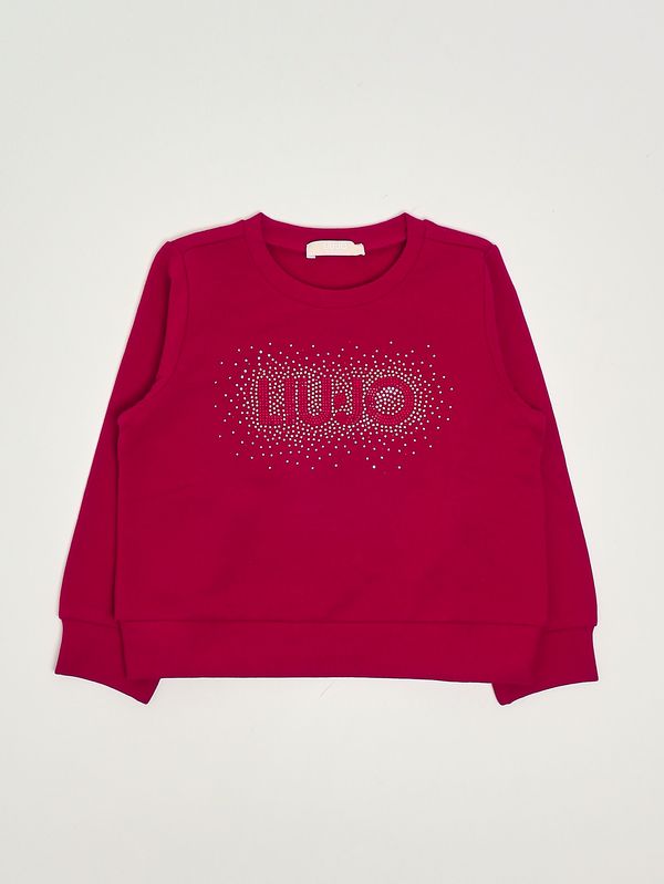 1. Girls' sweatshirt in stretch cotton Red Liu Jo kf5001f0724