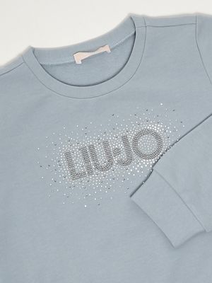 3. Girls' sweatshirt in stretch cotton Blue